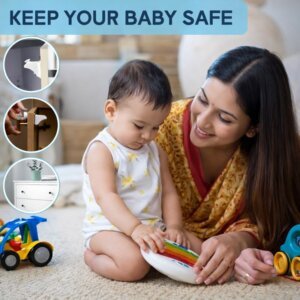 SPY KIDS® Magnetic Child Safety Locks – 8 Locks + 2 Keys | No-Drill Baby Proof Cabinet & Drawer Locks