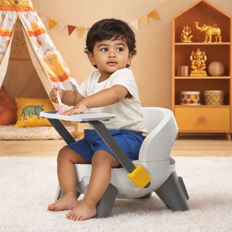 SPY KIDS® Adjustable Baby Booster Seat – Travel-Friendly High Chair with Removable Tray (6M–3Y)