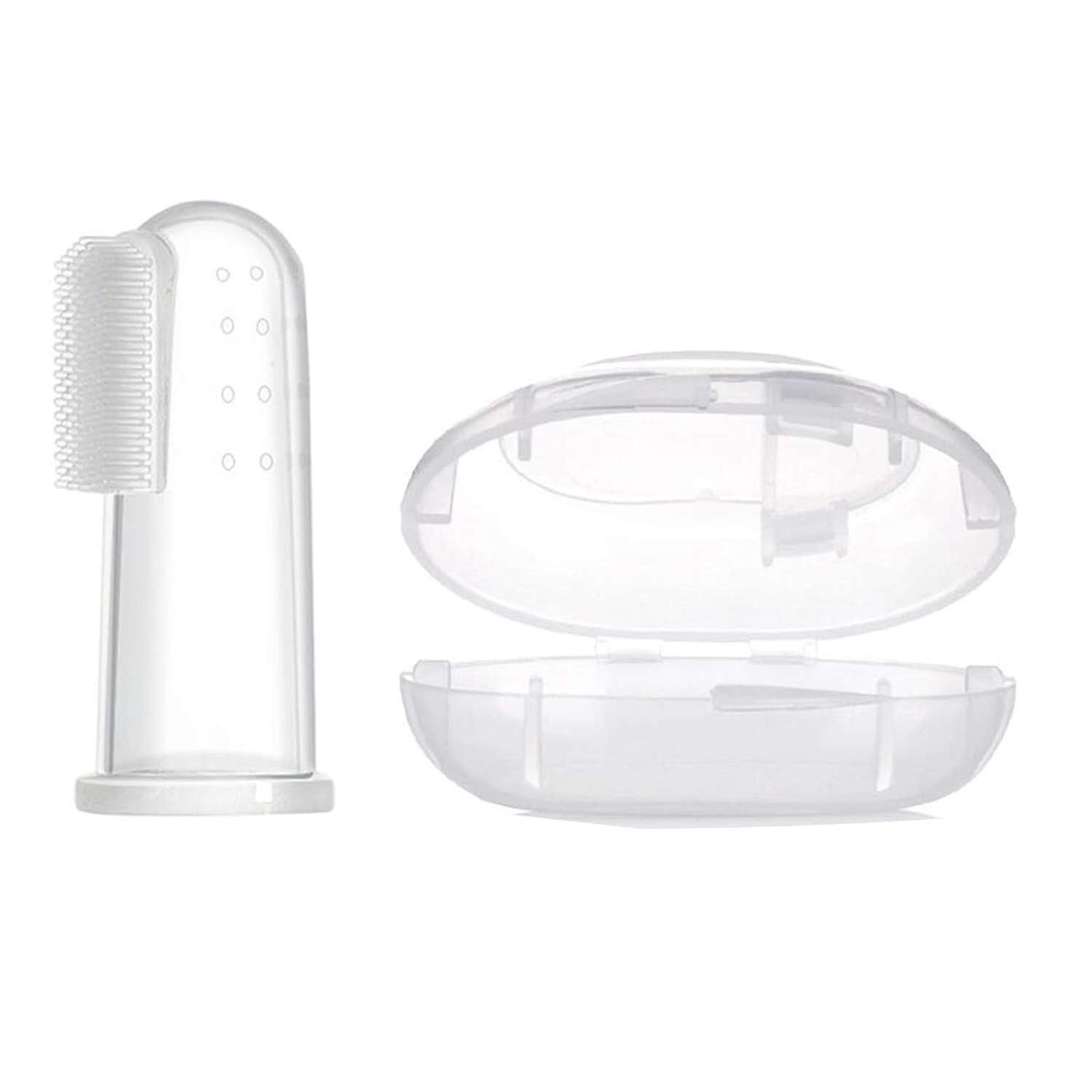 SPY KIDS® Silicone Baby Finger Toothbrush & Case – Soft Oral Cleaning Massager for Infants