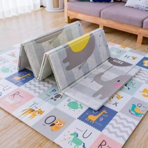 SPY KIDS® XL Reversible Baby Play Mat – 200×180 cm Foldable, BPA-Free, Waterproof & Soft (Adventure Explorer)