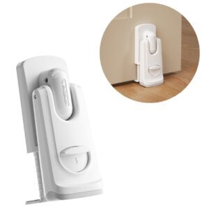 SPY KIDS® Door Stopper – Multi-Angle No-Drill Door Holder | Child & Pet Safety Guard (White)